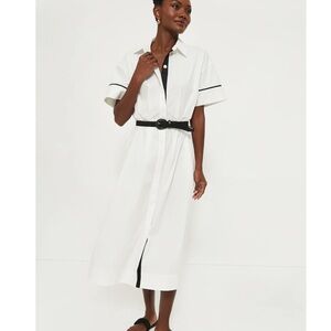 NWT Tuckernuck White Piped Kate Dress